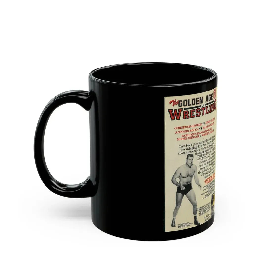 THE GOLDEN AGE OF WRESTLING 2 (VHS COVER) - Black Coffee Mug - Go Mug Yourself
