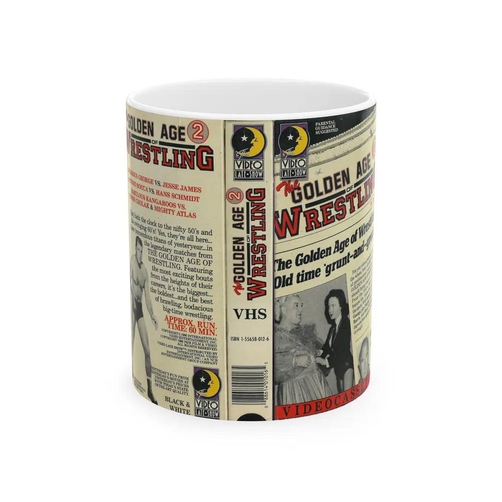 THE GOLDEN AGE OF WRESTLING 2 (VHS COVER) - White Coffee Mug-11oz-Go Mug Yourself