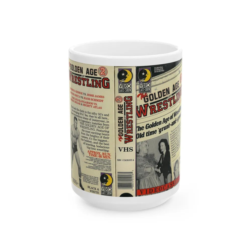 THE GOLDEN AGE OF WRESTLING 2 (VHS COVER) - White Coffee Mug-15oz-Go Mug Yourself