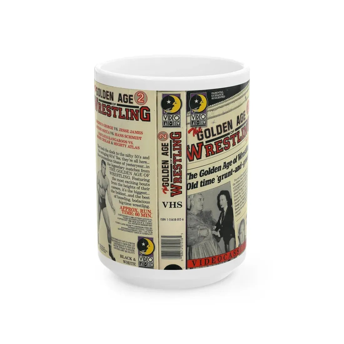 THE GOLDEN AGE OF WRESTLING 2 (VHS COVER) - White Coffee Mug 15oz - Go Mug Yourself
