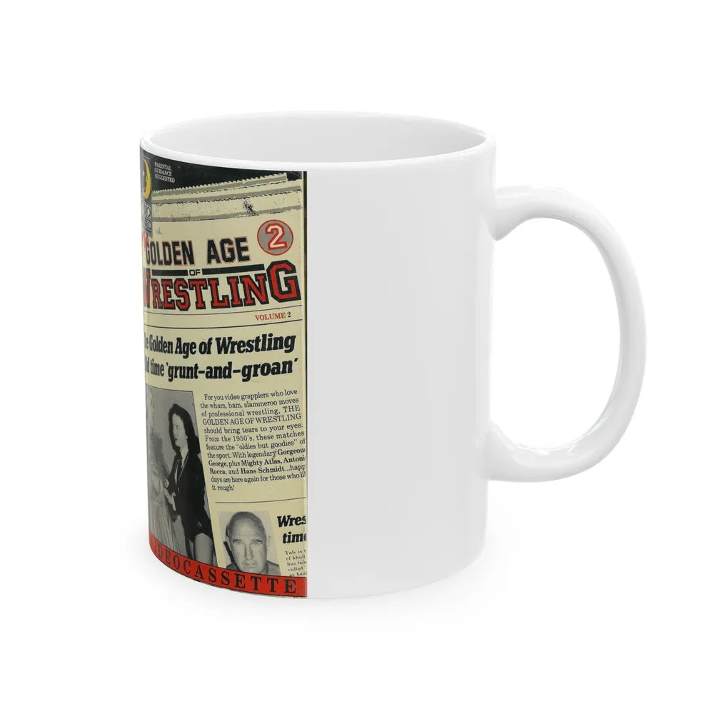 THE GOLDEN AGE OF WRESTLING 2 (VHS COVER) - White Coffee Mug-Go Mug Yourself