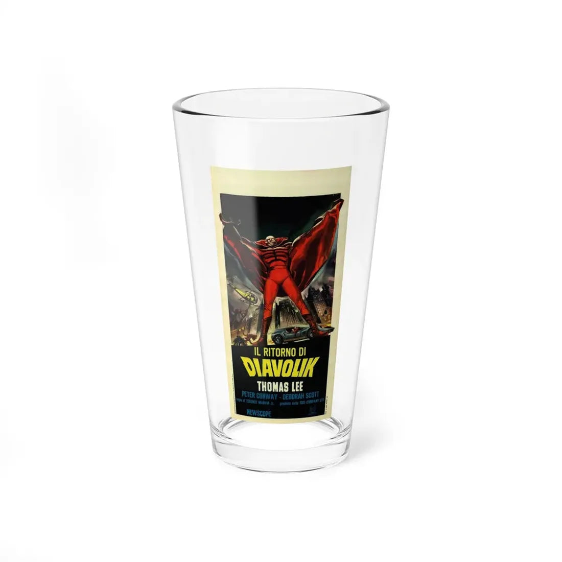 THE GOLDEN BAT (ITALIAN) 1966 Movie Poster - Pint Glass 16oz 16oz - Go Mug Yourself