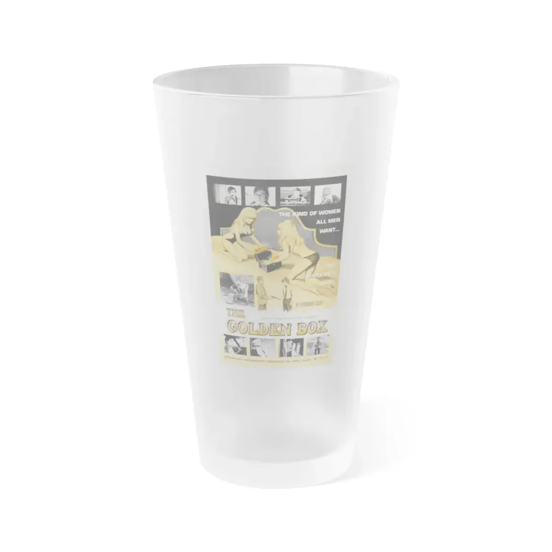 THE GOLDEN BOX 1970 Movie Poster - Frosted Pint Glass 16oz Default Title - Go Mug Yourself