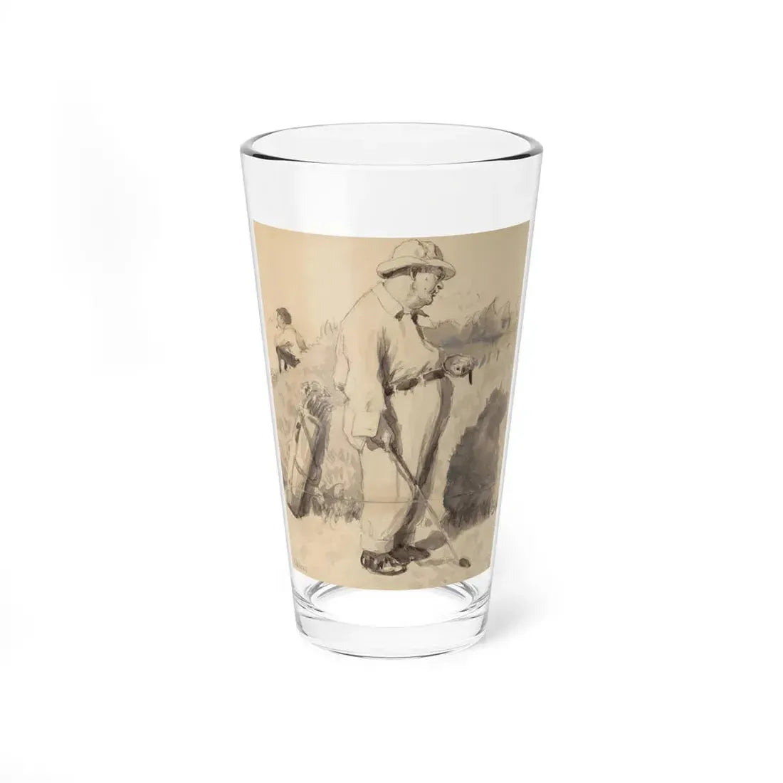 The Golfer, interior magazine illustration, circa 1919 (Magazine Illustration) Pint Glass 16oz 16oz - Go Mug Yourself