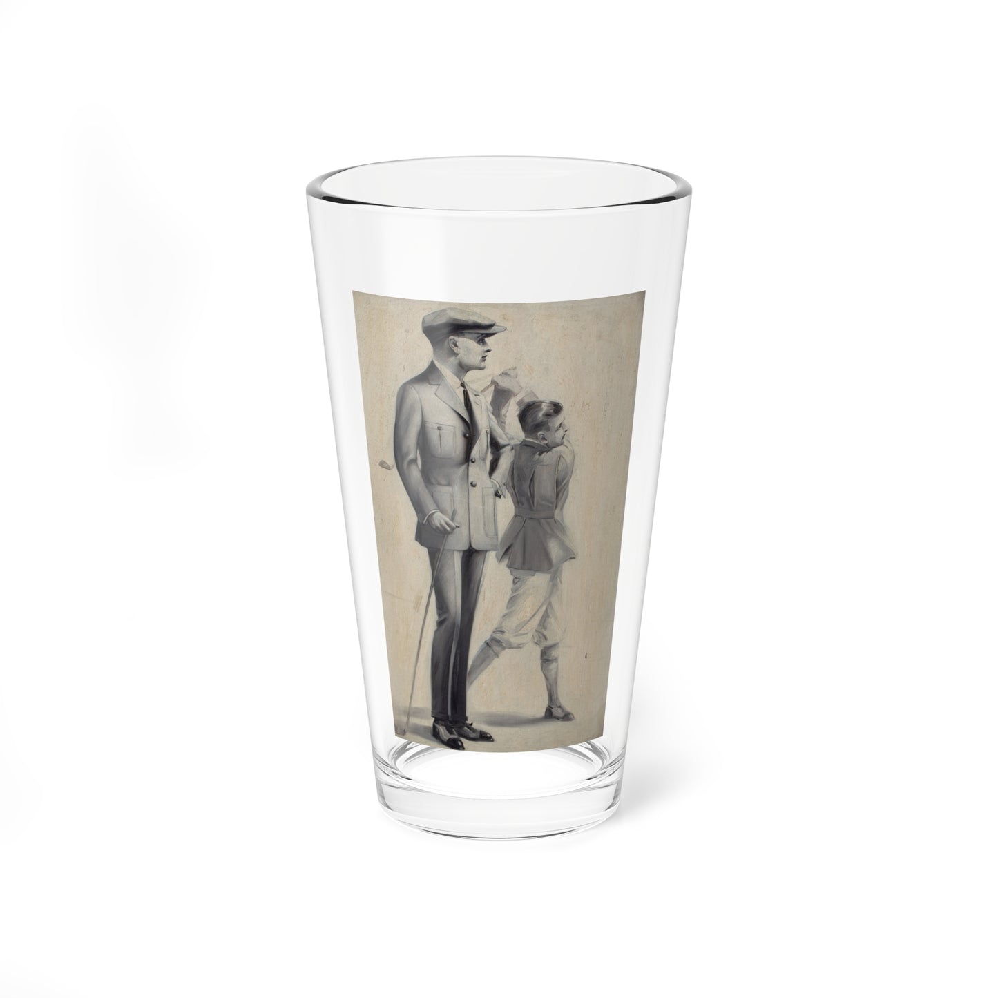 The Golfers (Magazine Illustration) Pint Glass 16oz-16oz-Go Mug Yourself