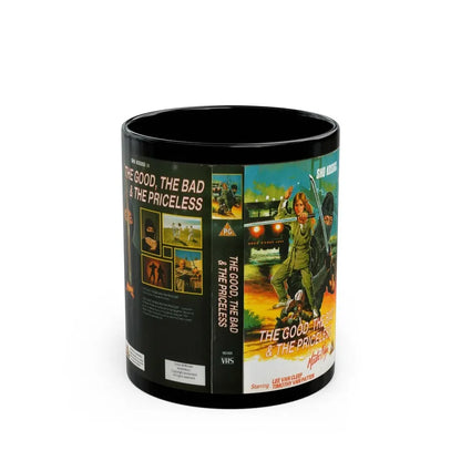 THE GOOD THE BAD AND THE PRICELESS (VHS COVER) - Black Coffee Mug 11oz - Go Mug Yourself