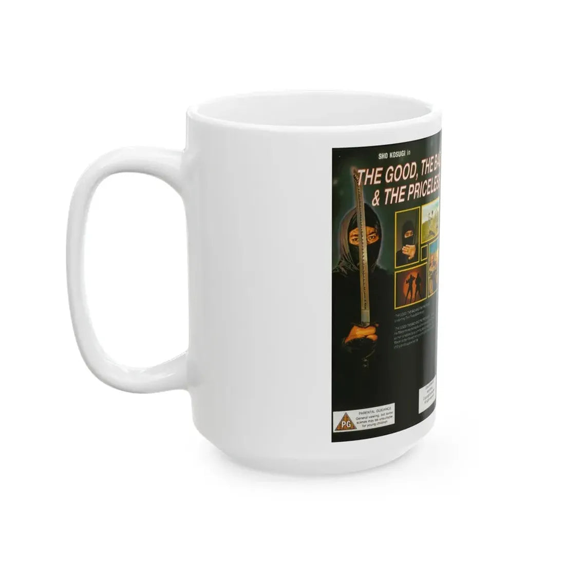 THE GOOD THE BAD AND THE PRICELESS (VHS COVER) - White Coffee Mug - Go Mug Yourself