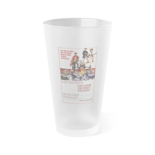 THE GOOD, THE BAD & THE UGLY 1966 Movie Poster - Frosted Pint Glass 16oz-Go Mug Yourself