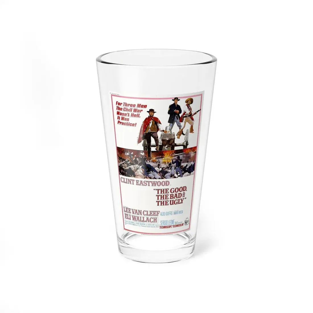 THE GOOD, THE BAD & THE UGLY 1966 Movie Poster - Pint Glass 16oz 16oz - Go Mug Yourself