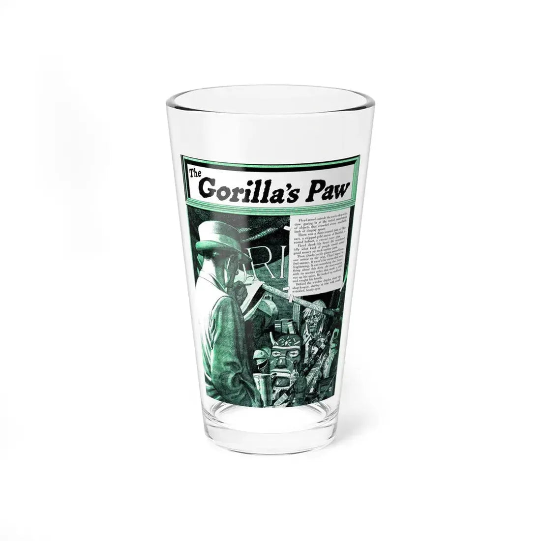 The Gorilla's Paw, Terror Illustrated, December 1955 (Magazine Illustration) Pint Glass 16oz 16oz - Go Mug Yourself