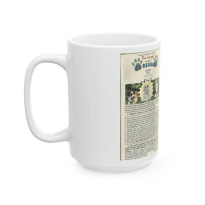 THE GOSPEL ACCORDING TO ST BERNARD JUDGE NOT (VHS COVER) - White Coffee Mug - Go Mug Yourself