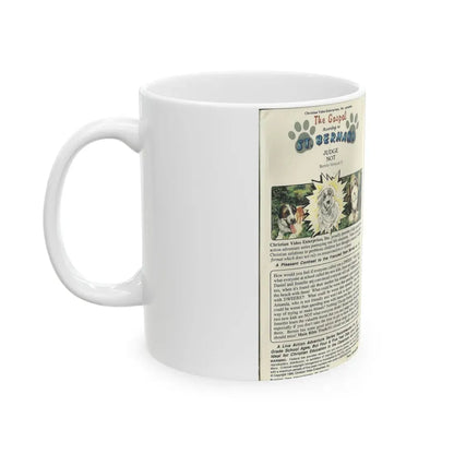 THE GOSPEL ACCORDING TO ST BERNARD JUDGE NOT (VHS COVER) - White Coffee Mug - Go Mug Yourself