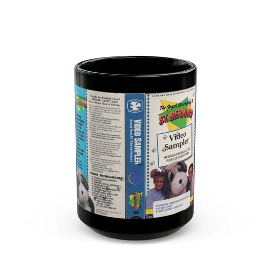 THE GOSPEL ACCORDING TO ST BERNARD (VHS COVER) - Black Coffee Mug 15oz - Go Mug Yourself