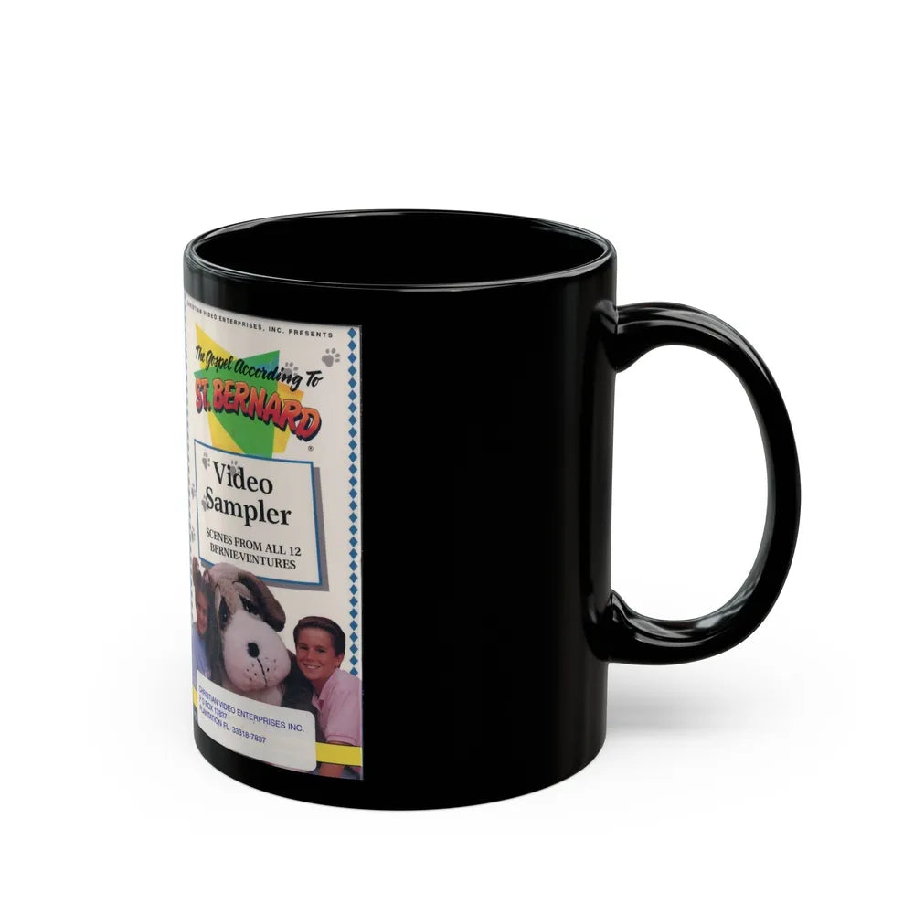 THE GOSPEL ACCORDING TO ST BERNARD (VHS COVER) - Black Coffee Mug-Go Mug Yourself