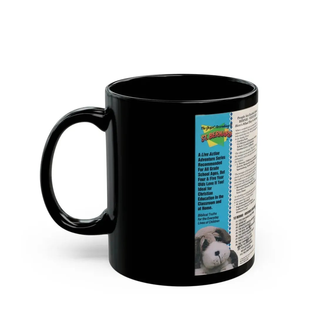THE GOSPEL ACCORDING TO ST BERNARD (VHS COVER) - Black Coffee Mug - Go Mug Yourself