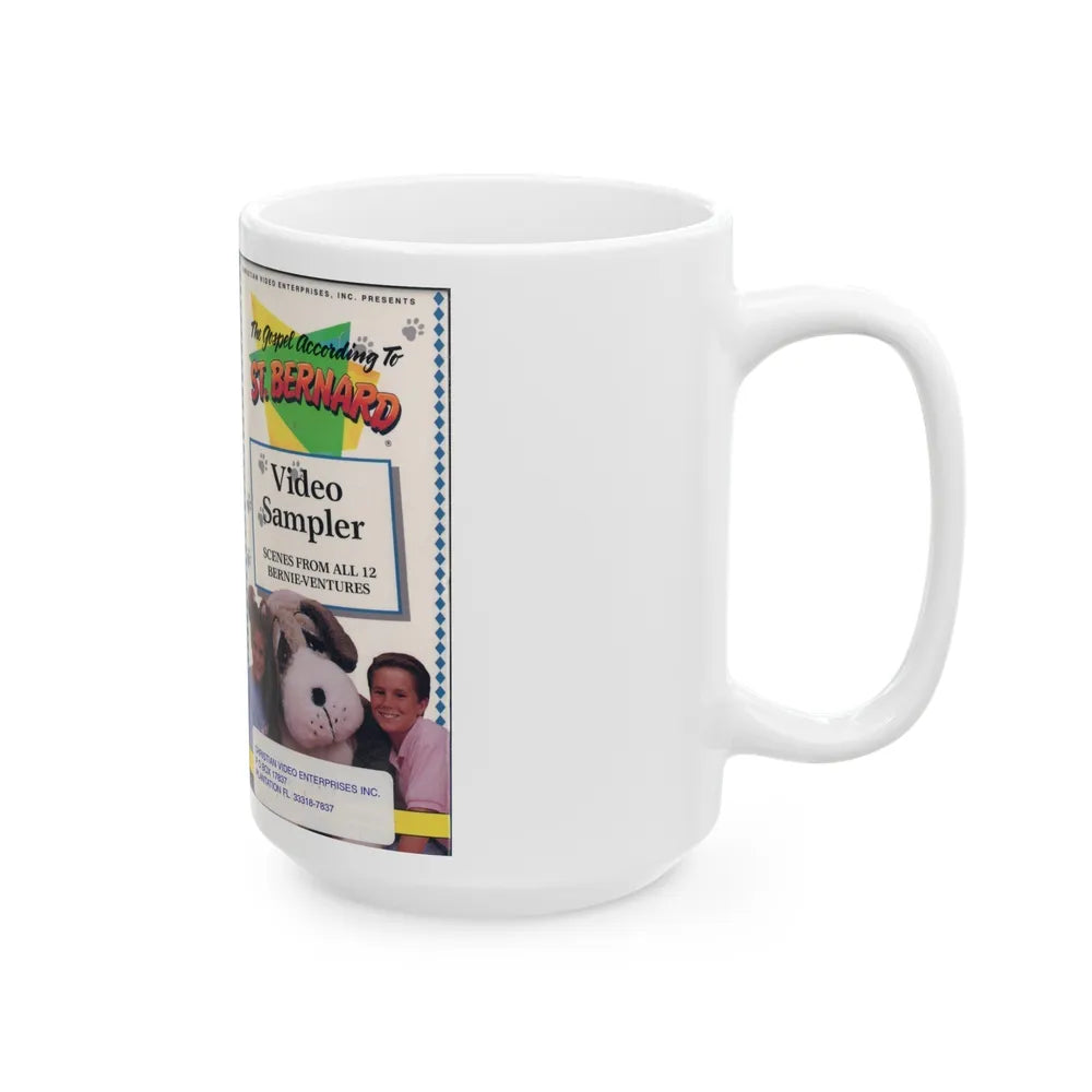 THE GOSPEL ACCORDING TO ST BERNARD (VHS COVER) - White Coffee Mug-Go Mug Yourself