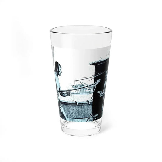 The Governor's Box, Bluebook, February 1954 (Magazine Illustration) Pint Glass 16oz 16oz - Go Mug Yourself