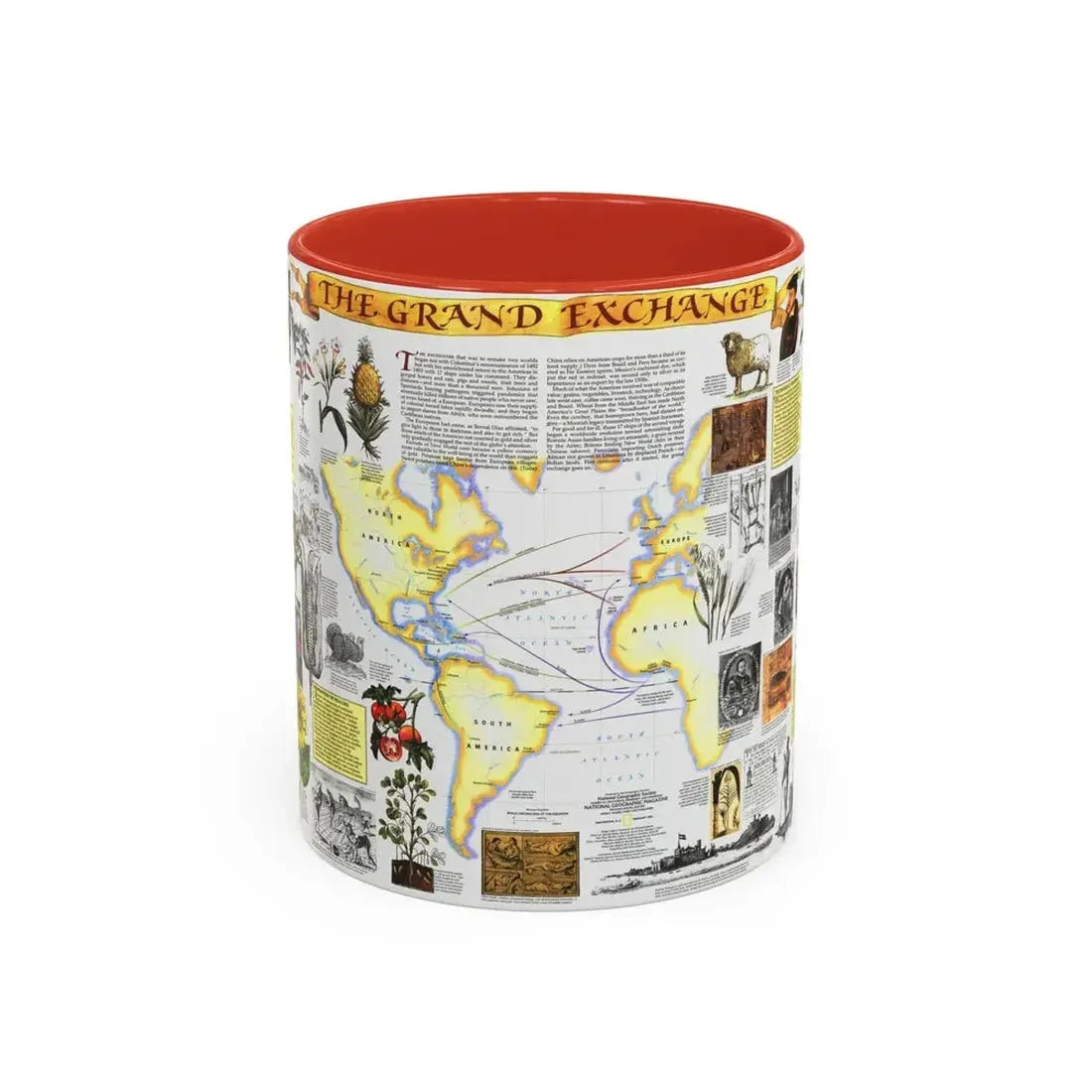 The Grand Exchange (1992) (Map) Accent Coffee Mug 11oz Red - Go Mug Yourself
