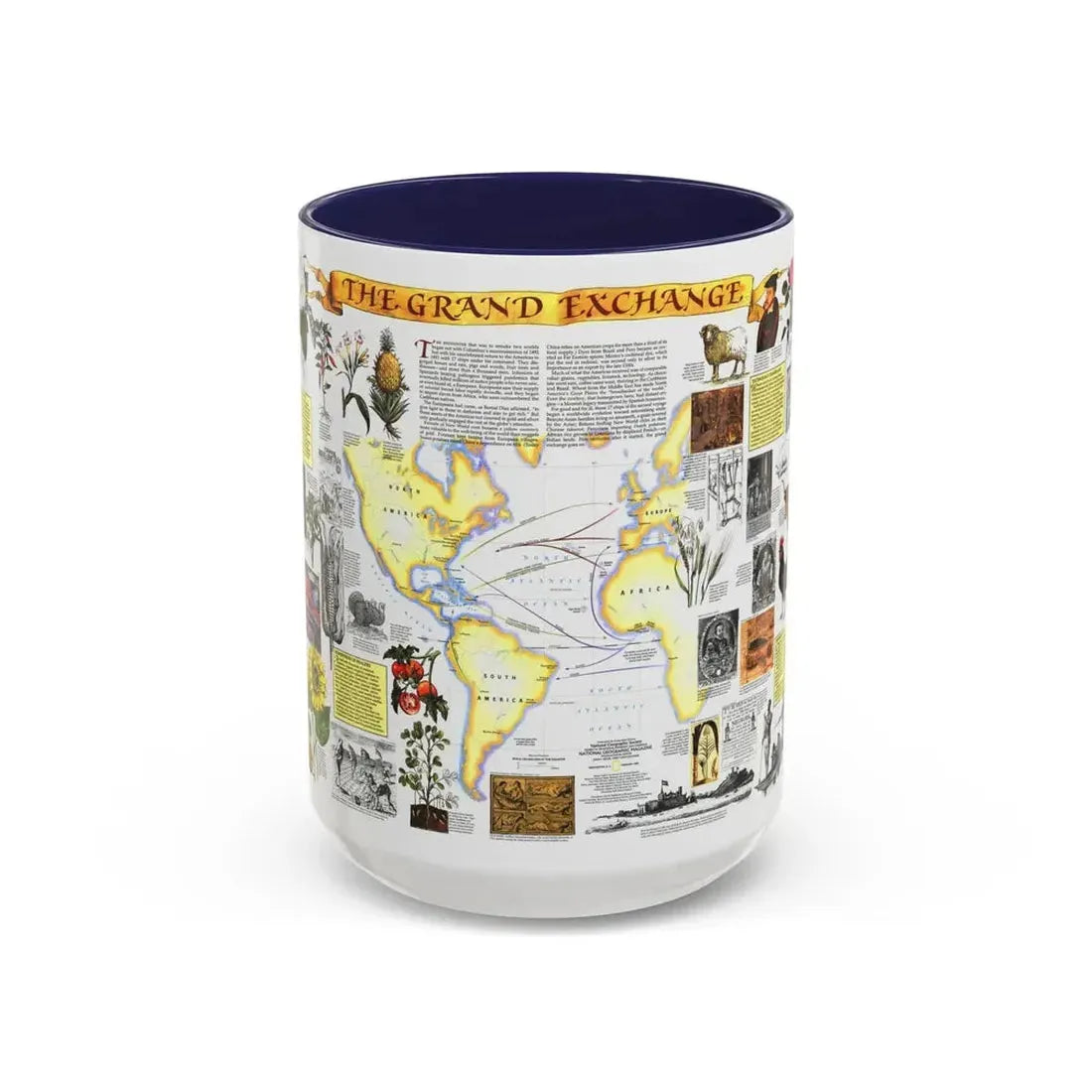 The Grand Exchange (1992) (Map) Accent Coffee Mug 15oz Navy - Go Mug Yourself