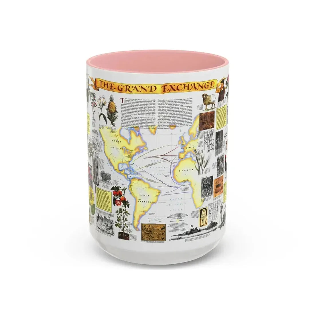 The Grand Exchange (1992) (Map) Accent Coffee Mug 15oz Pink - Go Mug Yourself