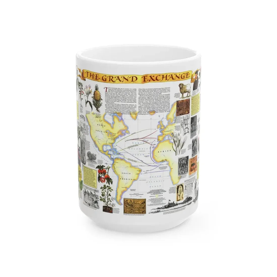 The Grand Exchange (1992) (Map) White Coffee Mug 15oz - Go Mug Yourself