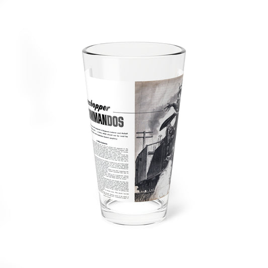 The Grasshoper Commandos, Bluebook for Men, February 1961 (Magazine Illustration) Pint Glass 16oz-16oz-Go Mug Yourself