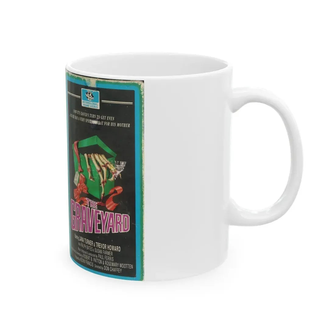 THE GRAVEYARD (VHS COVER) - White Coffee Mug - Go Mug Yourself