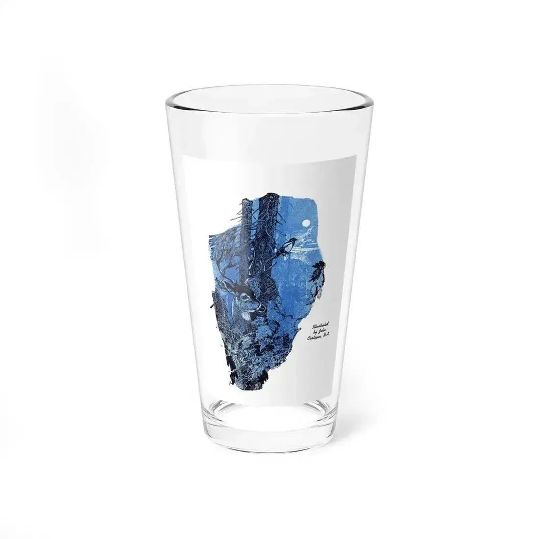 The Gray-faced Buck (1), Blue Book Magazine, February 1947 (Magazine Illustration) Pint Glass 16oz 16oz - Go Mug Yourself