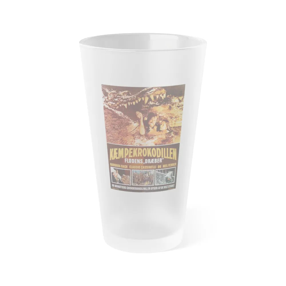 THE GREAT ALLIGATOR RIVER (DANISH) 1979 Movie Poster - Frosted Pint Glass 16oz-Go Mug Yourself