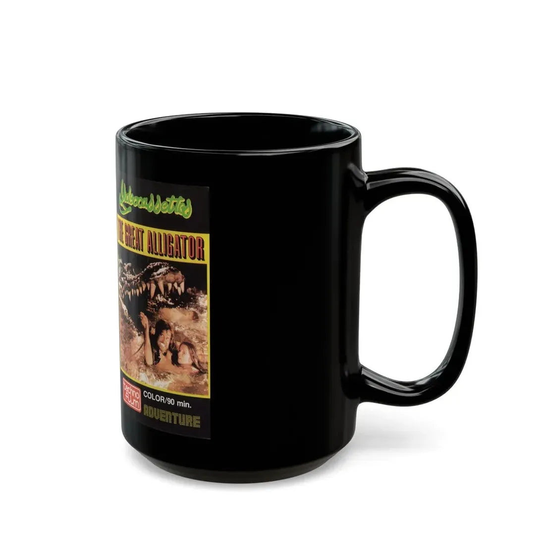 THE GREAT ALLIGATOR TECHNO FILM (VHS COVER) - Black Coffee Mug - Go Mug Yourself