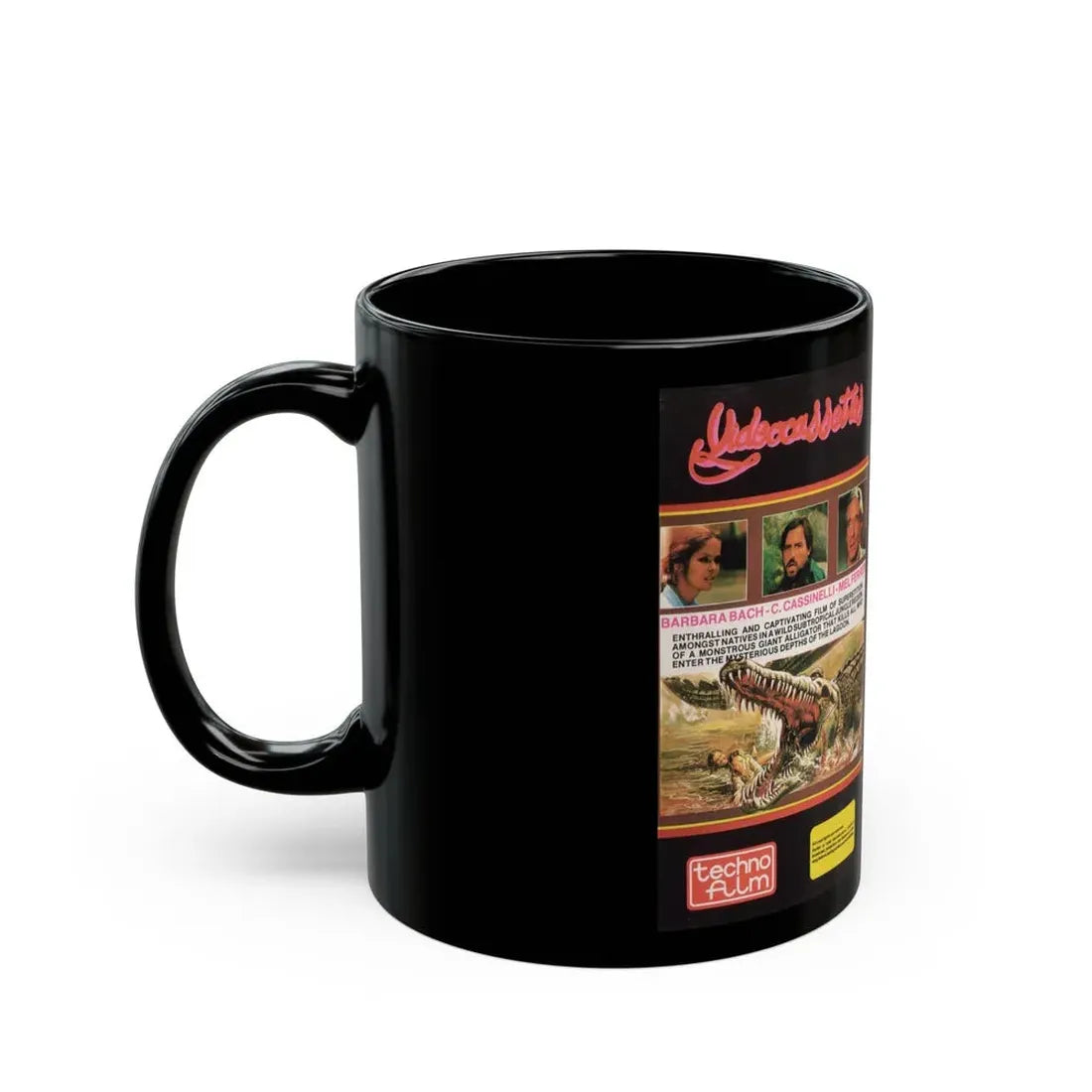 THE GREAT ALLIGATOR TECHNO FILM (VHS COVER) - Black Coffee Mug - Go Mug Yourself