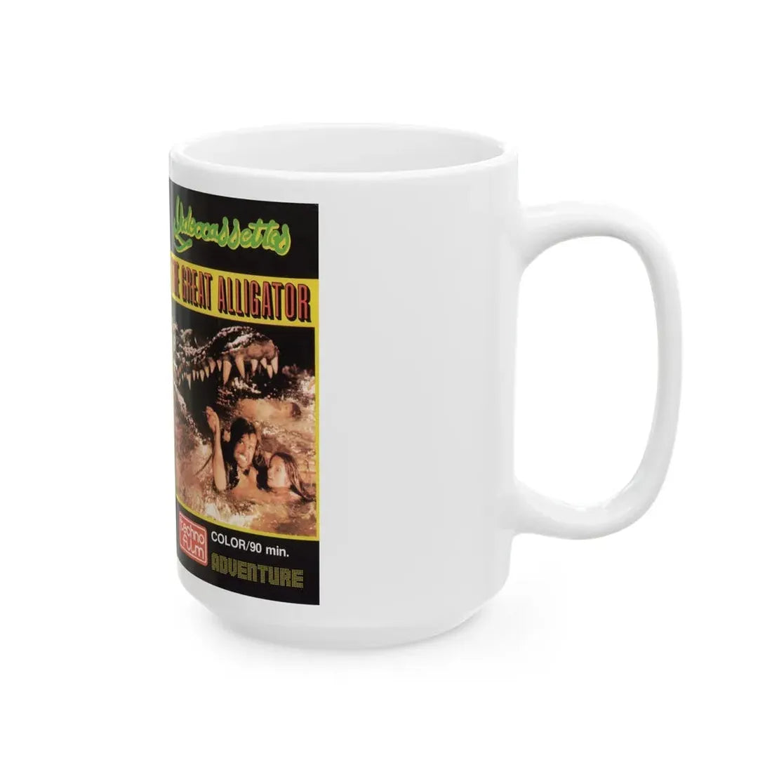 THE GREAT ALLIGATOR (VHS COVER) - White Coffee Mug - Go Mug Yourself
