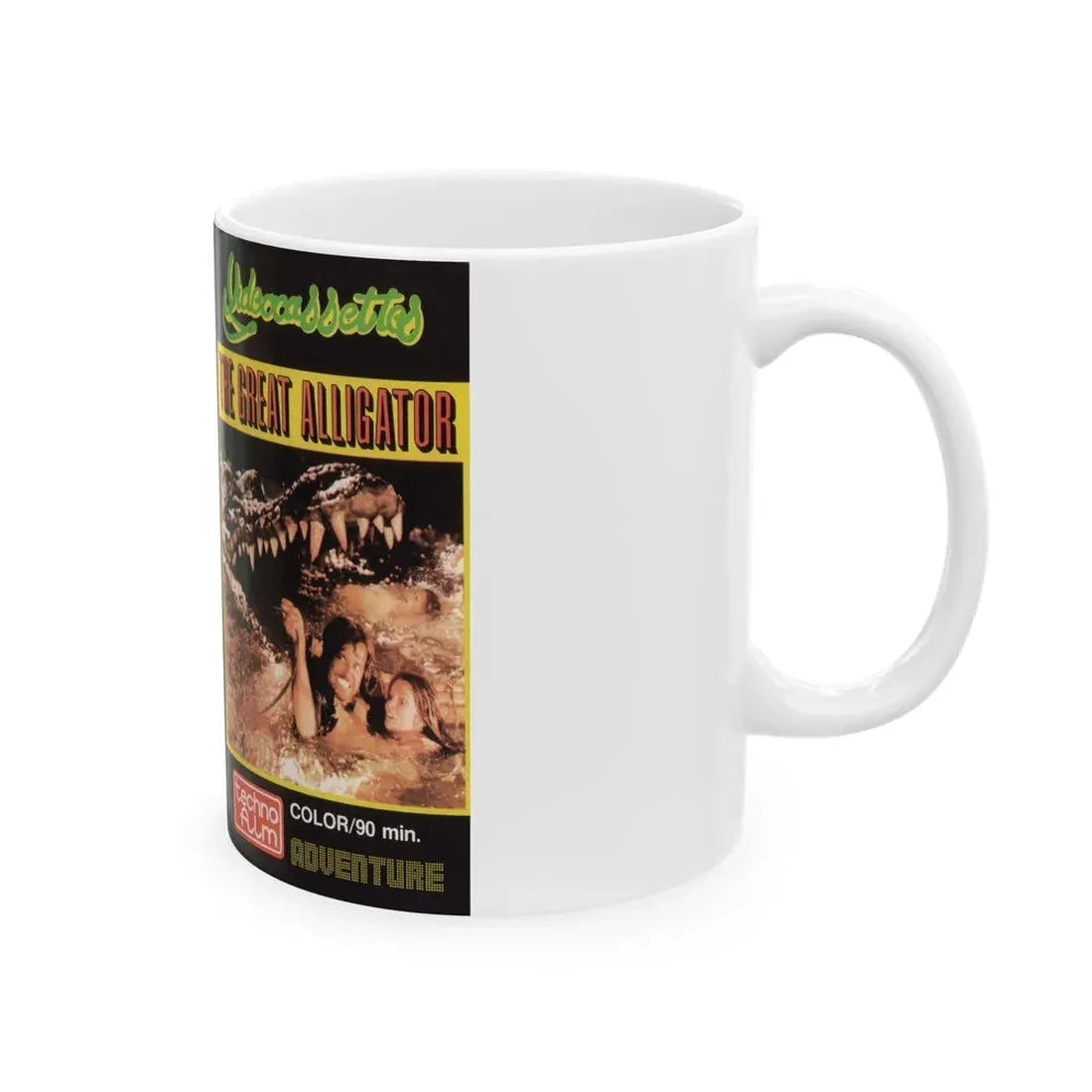 THE GREAT ALLIGATOR (VHS COVER) - White Coffee Mug - Go Mug Yourself