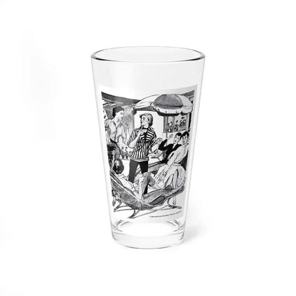 The Great Dandelion Rebellion, This Week Magazine, May 13, 1956 (Magazine Illustration) Pint Glass 16oz 16oz - Go Mug Yourself