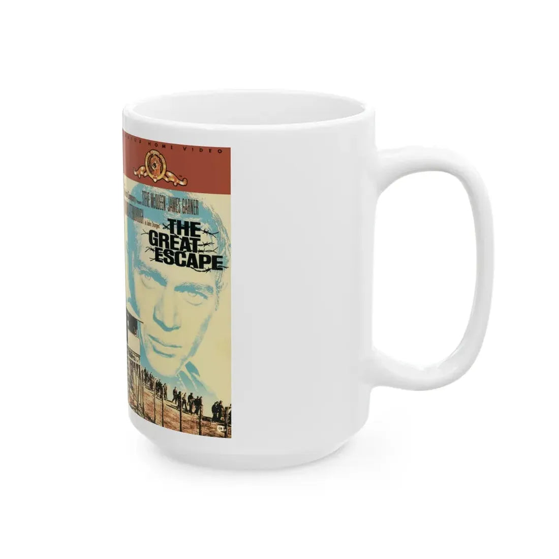 THE GREAT ESCAPE (VHS COVER) - White Coffee Mug - Go Mug Yourself