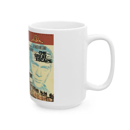THE GREAT ESCAPE (VHS COVER) - White Coffee Mug - Go Mug Yourself