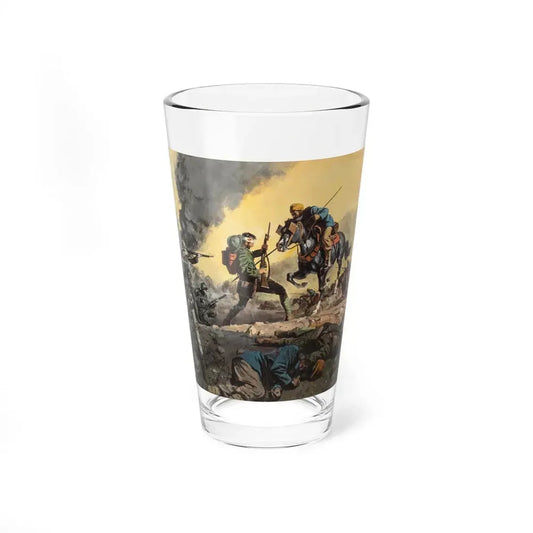The Great French Mutiny, Cavalier magazine interior story illustration, February 1960 (Magazine Illustration) Pint Glass 16oz 16oz - Go Mug Yourself