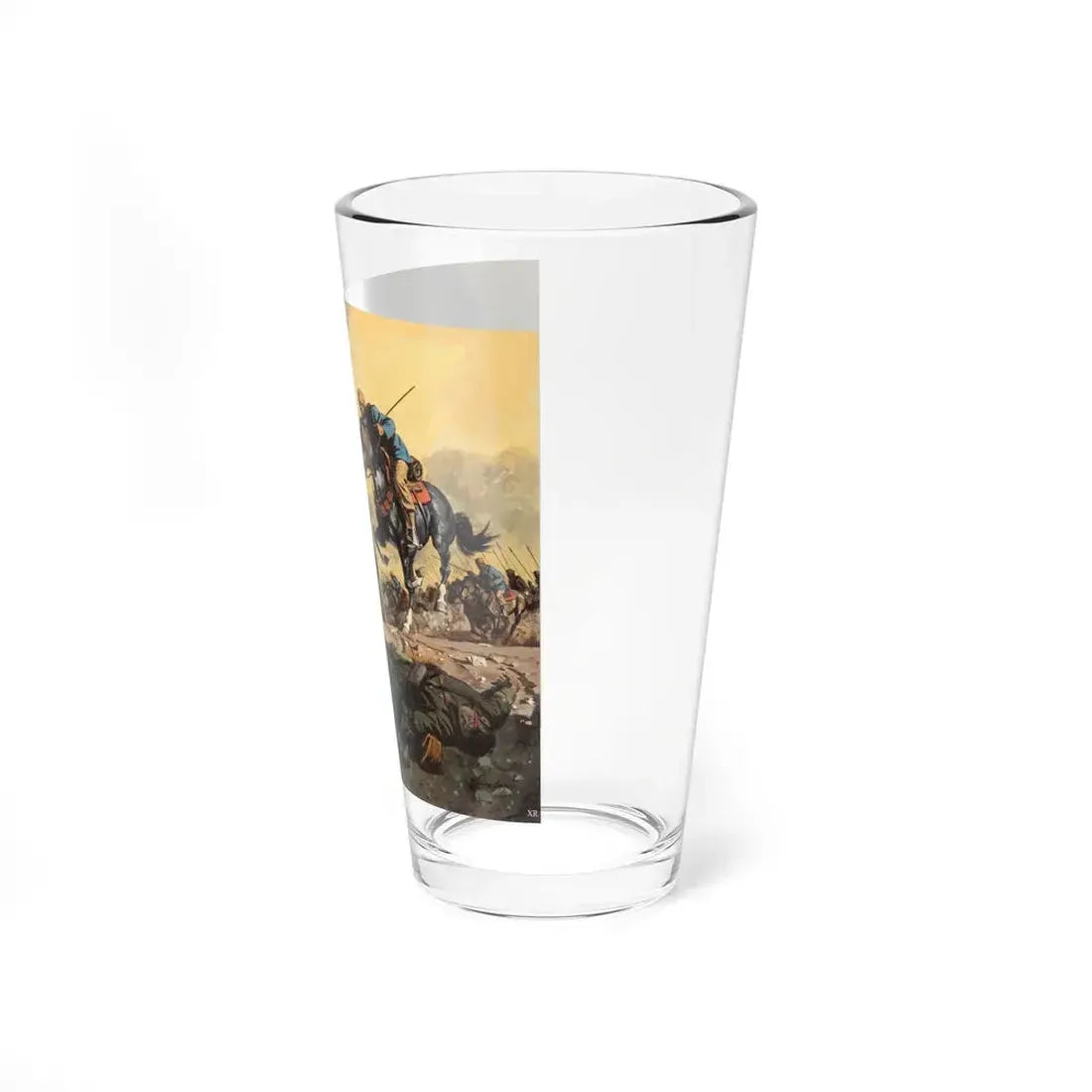 The Great French Mutiny, Cavalier magazine interior story illustration, February 1960 (Magazine Illustration) Pint Glass 16oz - Go Mug Yourself