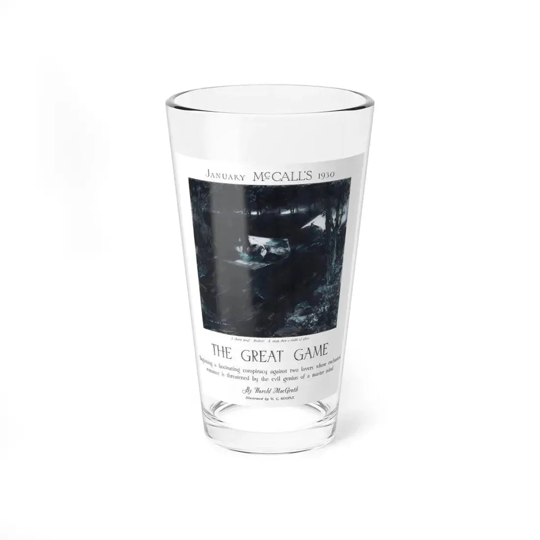 The Great Game ( (Pt. 1-1), McCall's magazine, January 1930 (Magazine Illustration) Pint Glass 16oz 16oz - Go Mug Yourself