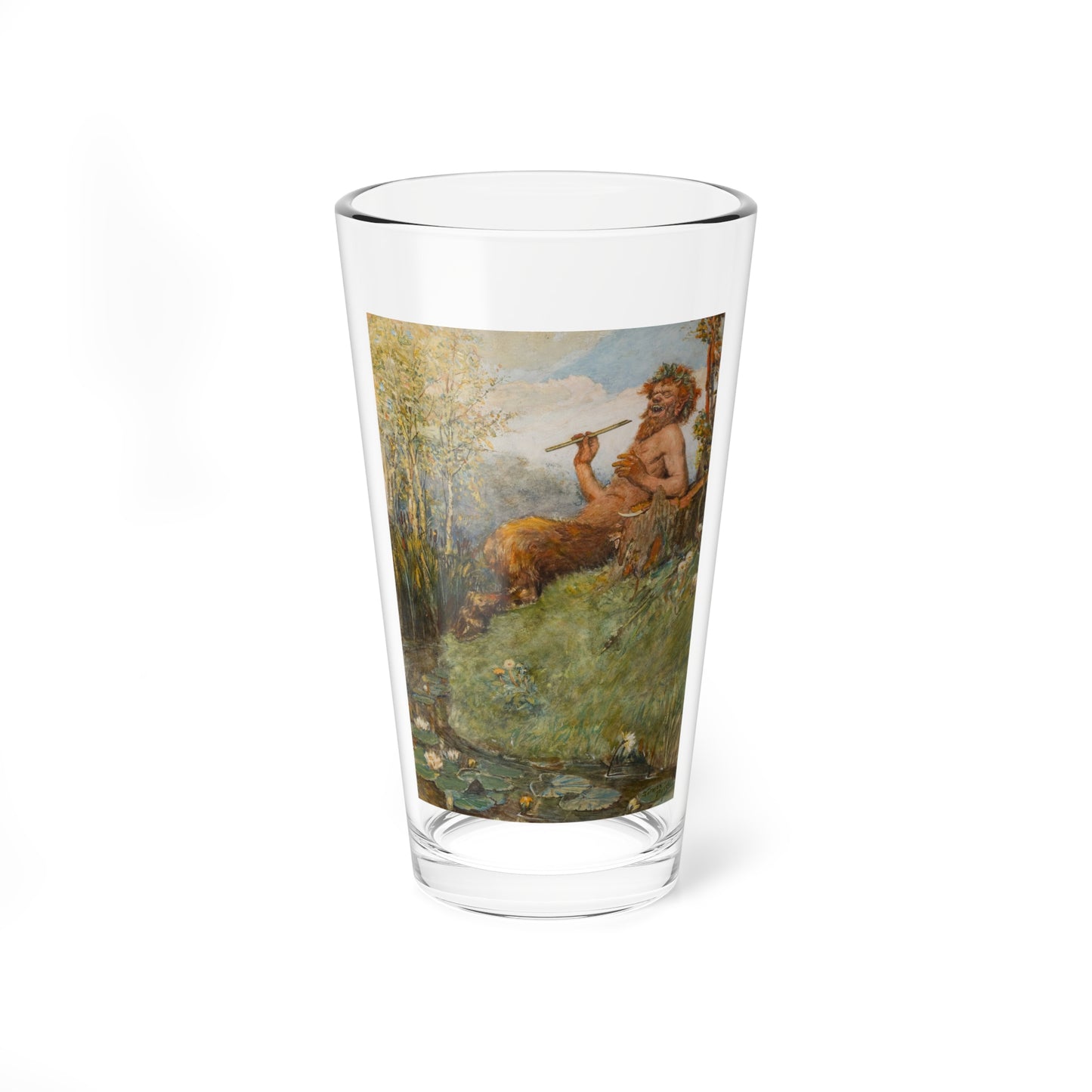 The Great God Pan (Magazine Illustration) Pint Glass 16oz-16oz-Go Mug Yourself