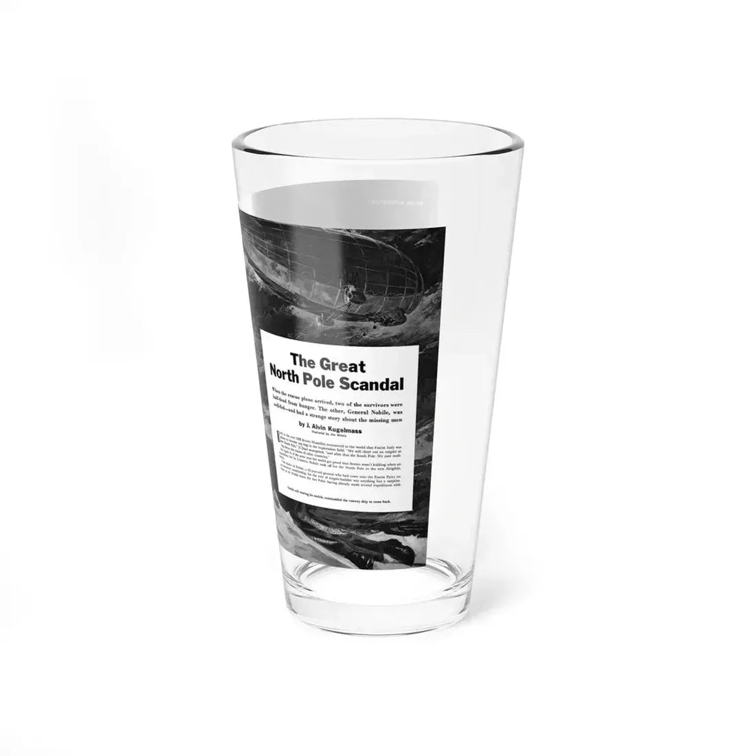 The Great North Pole Scandal, Cavalier magazine, November 1954 (Magazine Illustration) Pint Glass 16oz - Go Mug Yourself