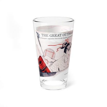 The Great Outdoors, Woman's Day, July 1951 (Magazine Illustration) Pint Glass 16oz-Go Mug Yourself