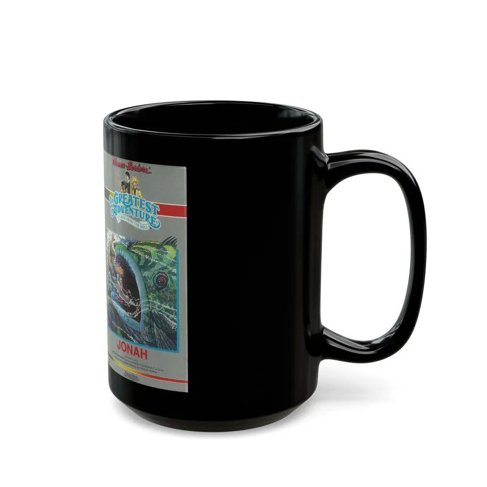 THE GREATEST ADVENTURE OF THE BIBLE JONAH (VHS COVER) - Black Coffee Mug-Go Mug Yourself