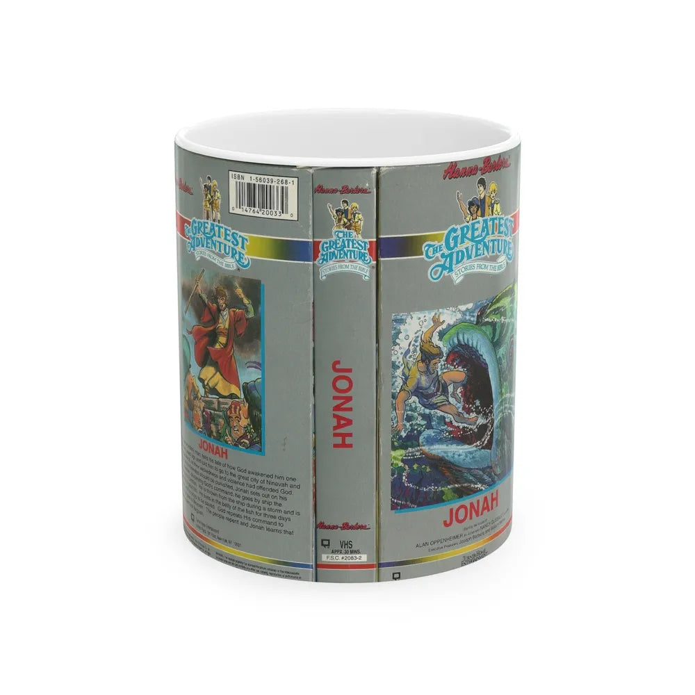 THE GREATEST ADVENTURE OF THE BIBLE JONAH (VHS COVER) - White Coffee Mug-11oz-Go Mug Yourself