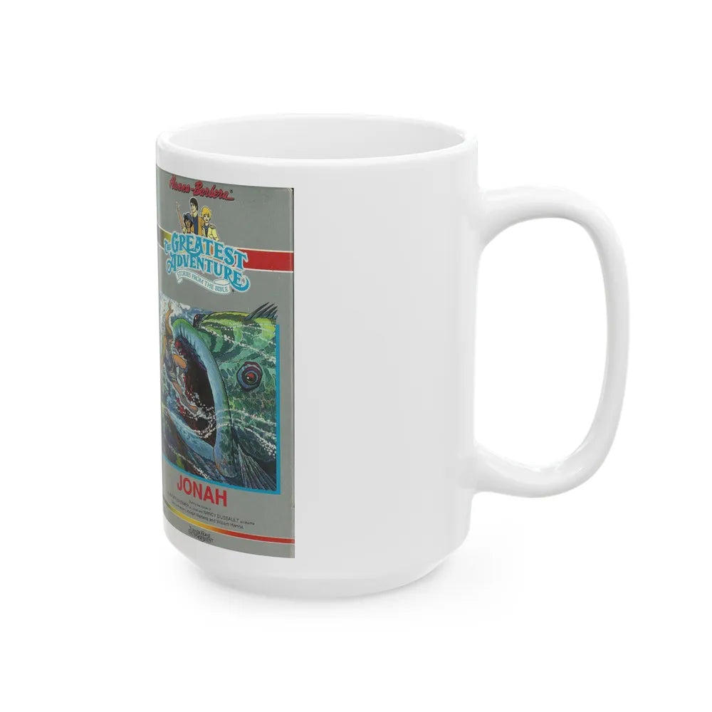 THE GREATEST ADVENTURE OF THE BIBLE JONAH (VHS COVER) - White Coffee Mug-Go Mug Yourself