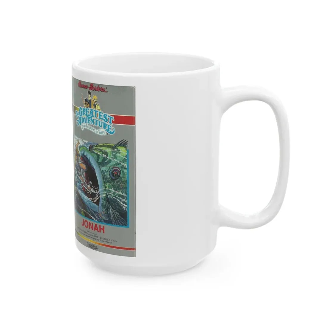 THE GREATEST ADVENTURE OF THE BIBLE JONAH (VHS COVER) - White Coffee Mug - Go Mug Yourself