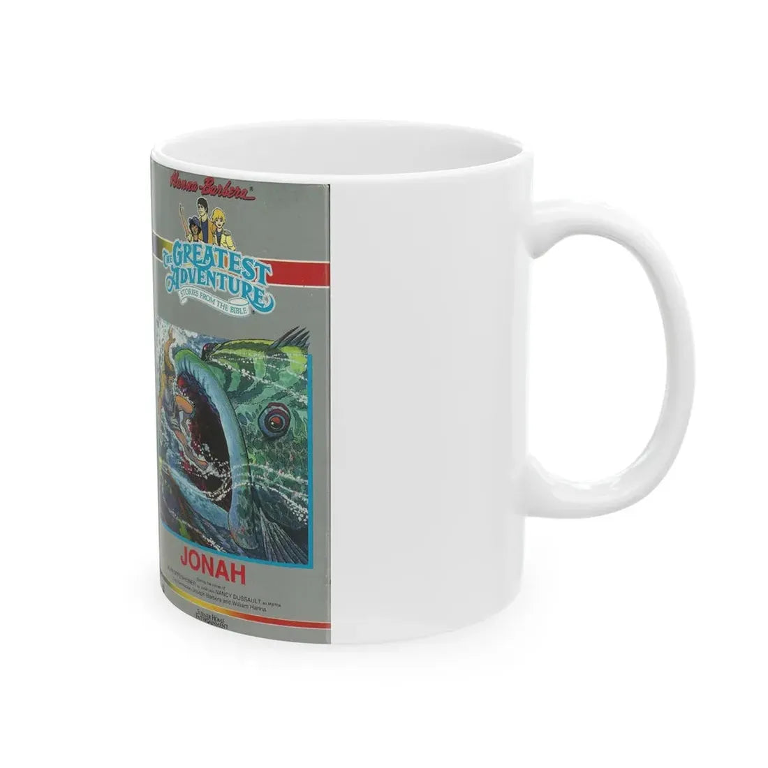 THE GREATEST ADVENTURE OF THE BIBLE JONAH (VHS COVER) - White Coffee Mug - Go Mug Yourself