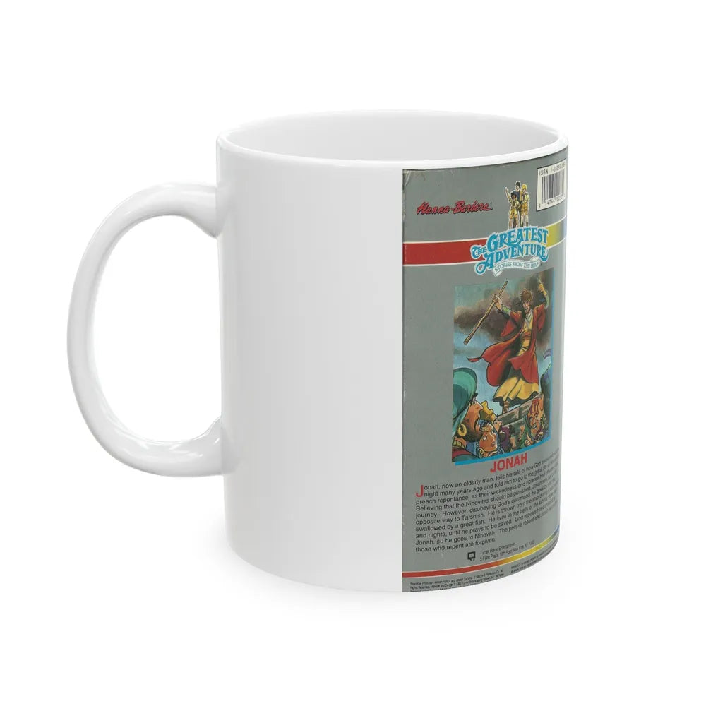 THE GREATEST ADVENTURE OF THE BIBLE JONAH (VHS COVER) - White Coffee Mug-Go Mug Yourself