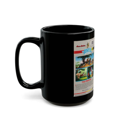 THE GREATEST ADVENTURE OF THE BIBLE THE CREATION (VHS COVER) - Black Coffee Mug-Go Mug Yourself