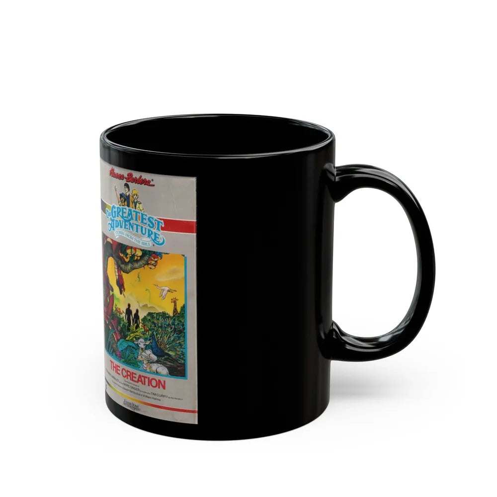 THE GREATEST ADVENTURE OF THE BIBLE THE CREATION (VHS COVER) - Black Coffee Mug-Go Mug Yourself